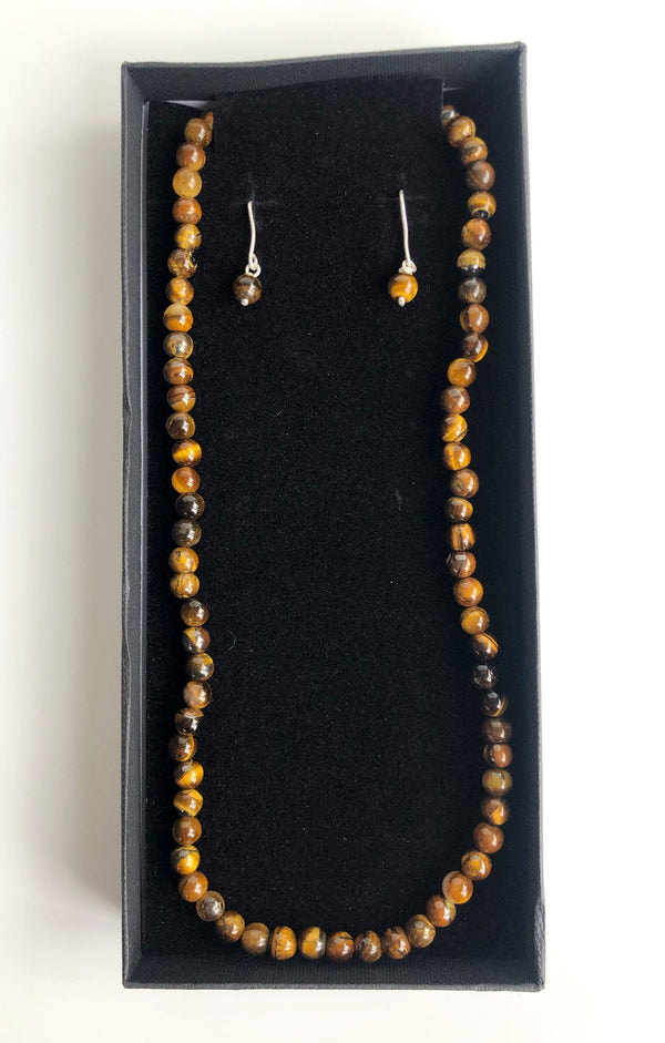 Natural Tiger Eye and Pure Silver Jewellery